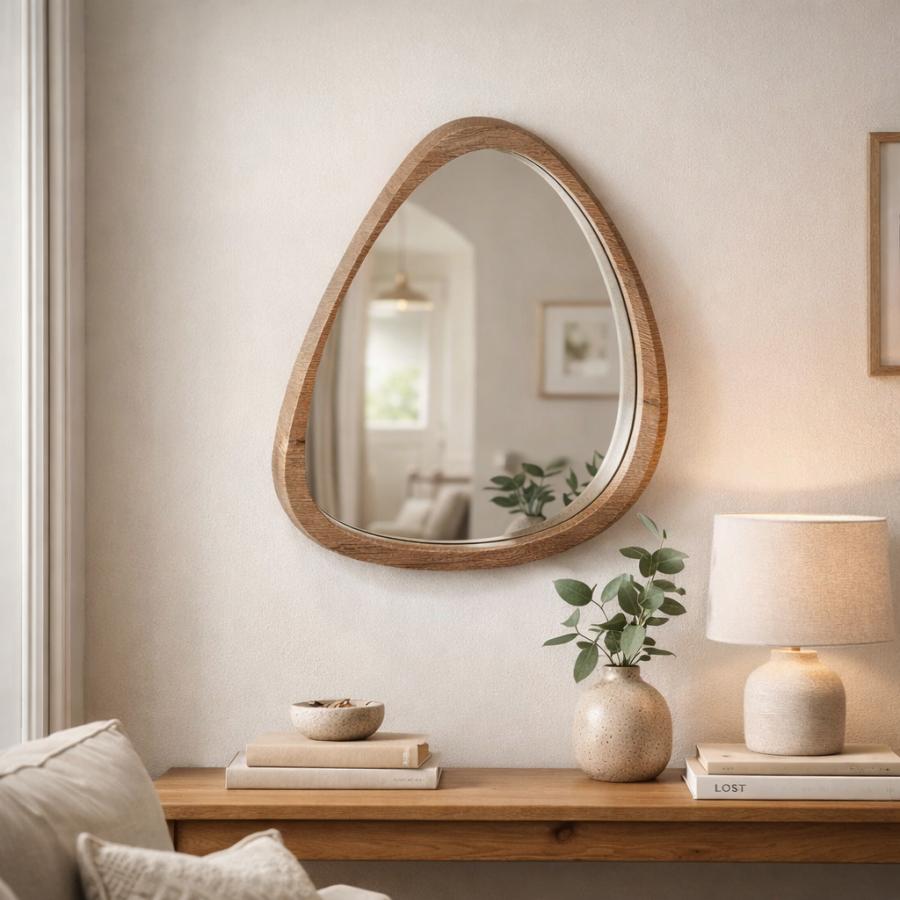 Tidewarp Natural Wood Effect Curved MIrror